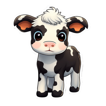 Kawaii Cow Sticker